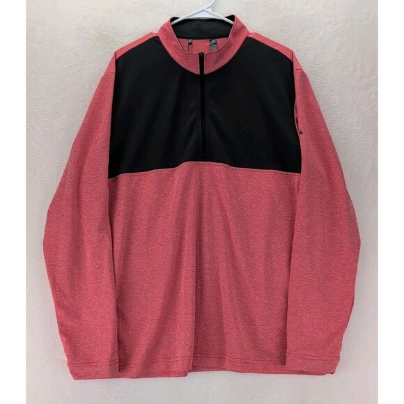 adidas Other - Adidas Golf SPF-50 Quarter-Zip Pullover Men's XL Salmon Red NWT